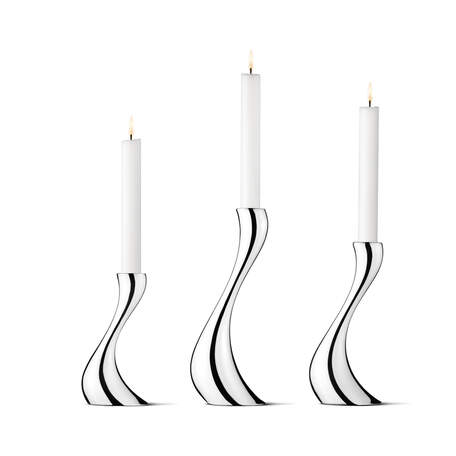 Georg Jensen Cobra candleholders, set of 3