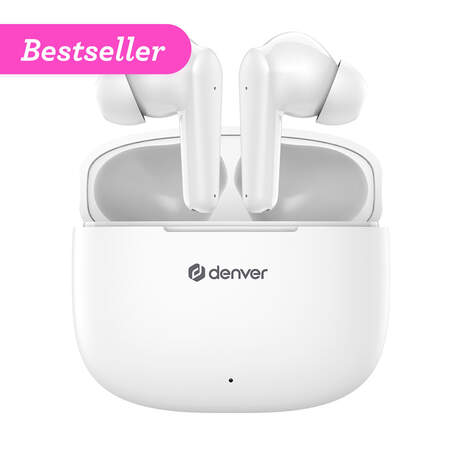 [object Object] Denver True Wireless Bluetooth -kuulokkeet TWE-48, valkoinen