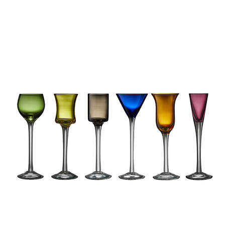 Lyngby Glas shot glasses, 2.5 cl, set of 6