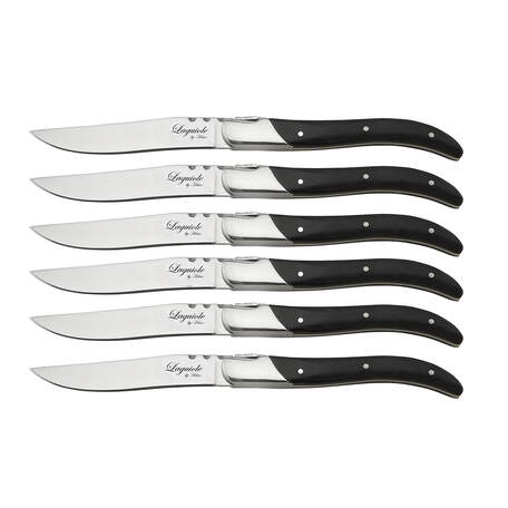 [object Object] Laguiole by Hâws Steak Knife Set Black, 6 stk.